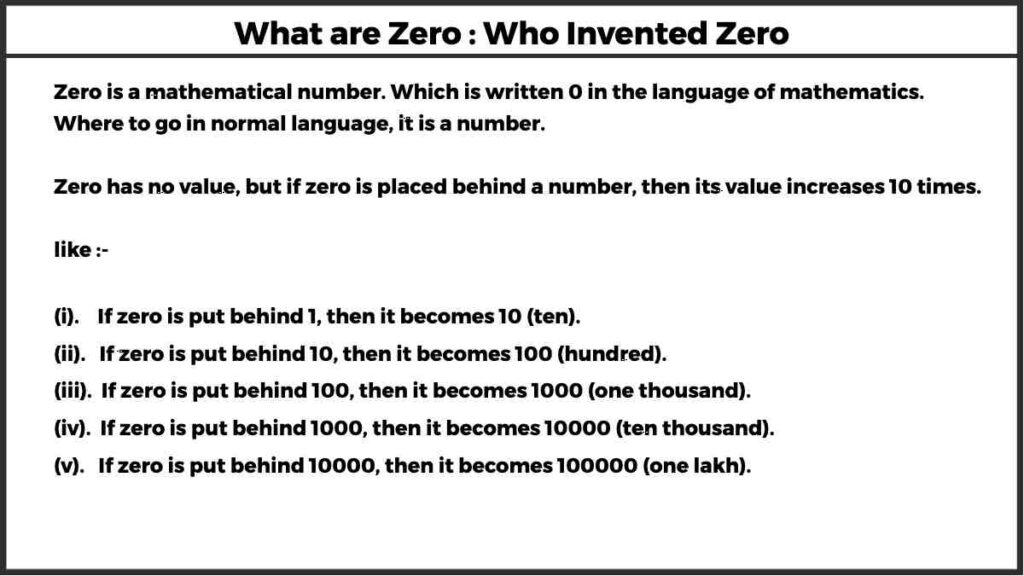 zero