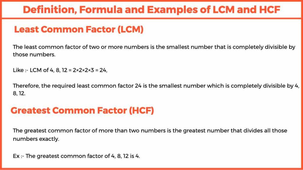 LCM and HCF