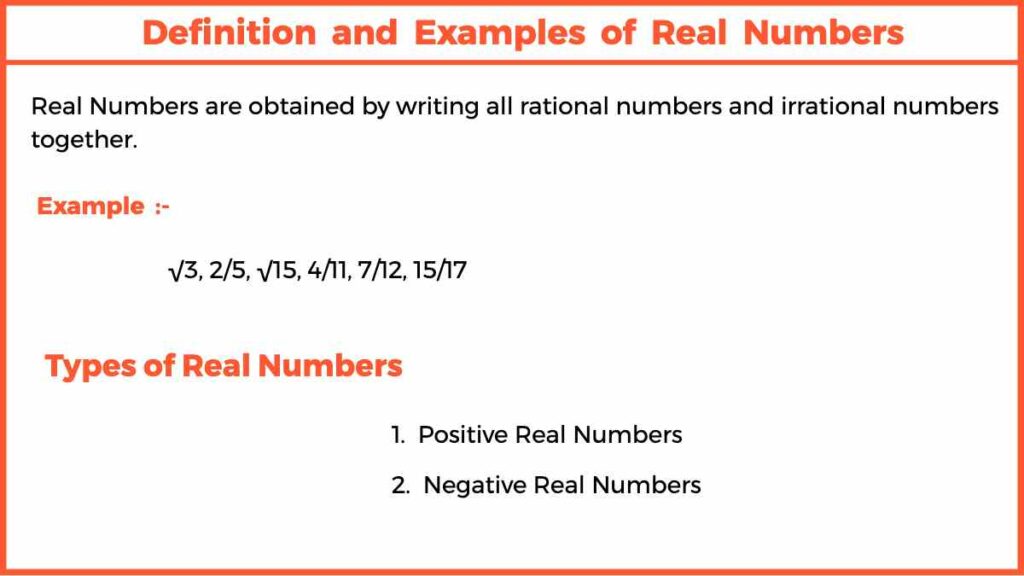 Real Numbers