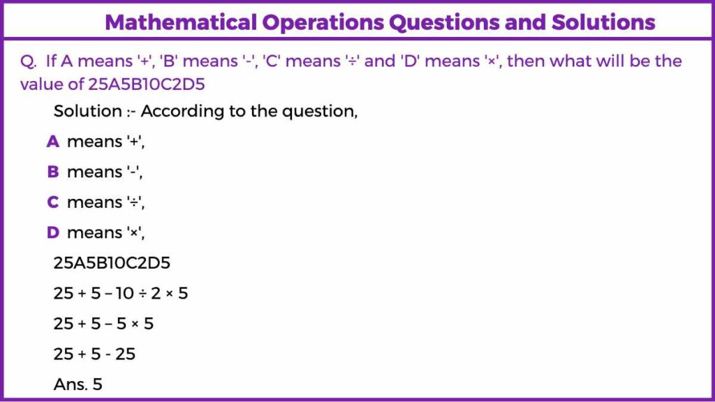 Mathematical Operations